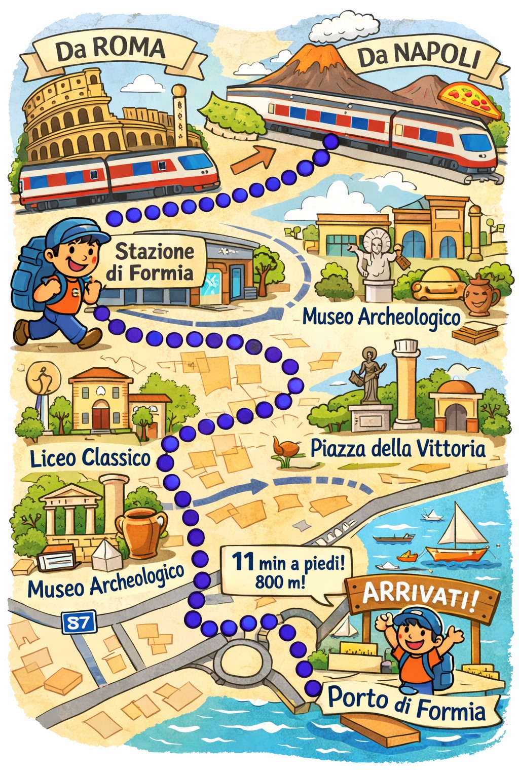 Mappa del porto di Formia