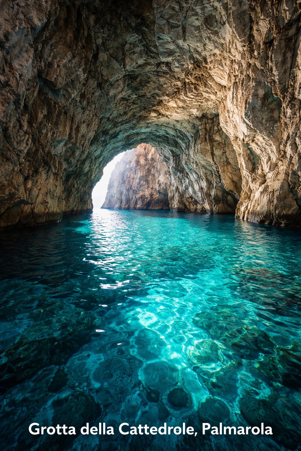 Grotta marina e acqua cristallina